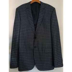 Canaletto Vitale Barberis Canonico Wool Blazer Como Jacket Men 46 L Gray Plaid